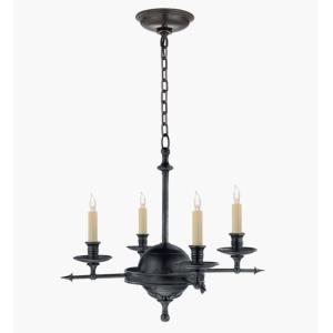 CHC 1448 Visual Comfort Small Leaf And Arrow Chandelier 14" Height Bronze /
