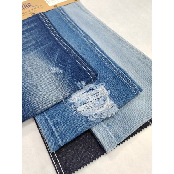 11.2oz Heavyweight Cotton Polyester Denim Fabric Woven Twill For Jeans In-Shock