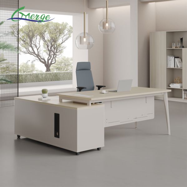 Wood/Steel Commercial Manager Office Desk 1200-2000L*500-900W*750H Mm Ships