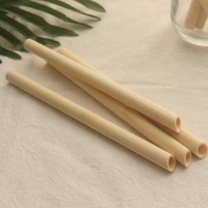 China Pointed Ended 20cm Organic Biodegradable OD12 Bamboo Drinking Straws on sale