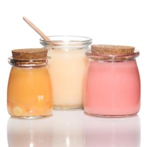 Cheese Glass Pudding Jars Rubber Sealed 50ml 150ml 200ml