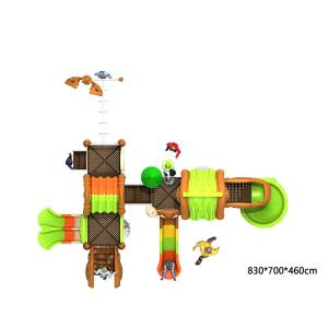 Amusement Park Plastic Kids Playground Slide Toys LLDPE Outdoor With Swing