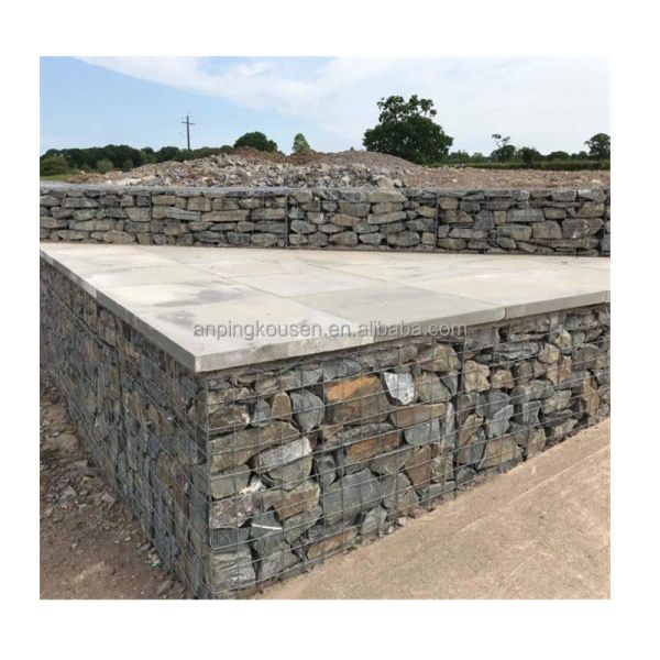 Quality Blue Yellow Galfan Welded Gabion Basket Retaining Wall Wire with Galvanized Iron Wire wholesale