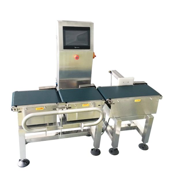 Dynamic Online Checkweigher Weight Divider Food Plastic Bags Frozen Products Crates Bottle Toy