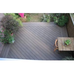 Cheap Engineered Grain Surface WPC Deck Flooring For Outdoor Decoration Natural Wood Color for sale