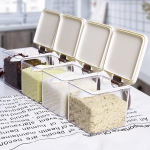 Salt Sugar Monosodium Glutamate Four Seasoning Set Polypropylene Boxes