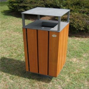 Cheap Outdoor Wood Trash Can Waste Recycle Bin Recycled Plastic Trash Cans for sale