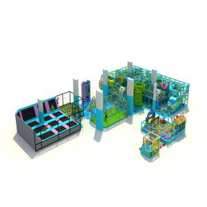 Multi Zones Commercial Children'S Indoor Play Equipment With Slides / Climbing
