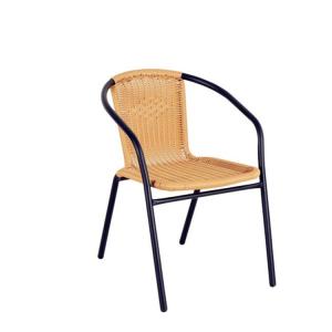 China Skilled Weaving Pattern H73cm W53cm Rattan Garden Chairs Elegant Design on sale