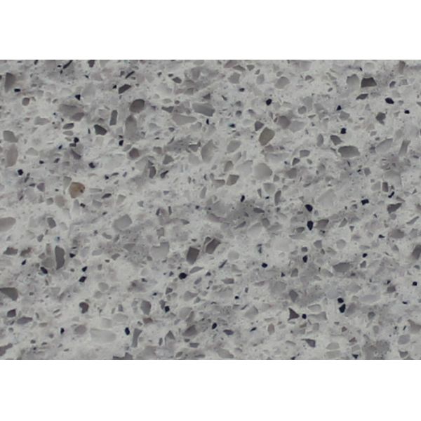 Artificial Marble Look Quartz Stone / Grey Galaxy Solid Surface Bathroom