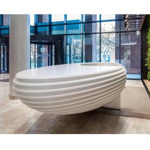 Special Shape Modern Reception Desk , Reception Desk Furniture Customized Color