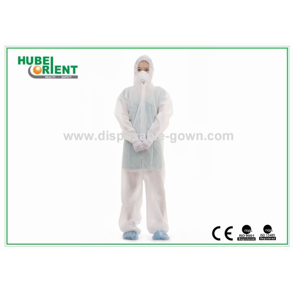 OEM Waterproof 20gsm PP Disposable Hooded Coverall
