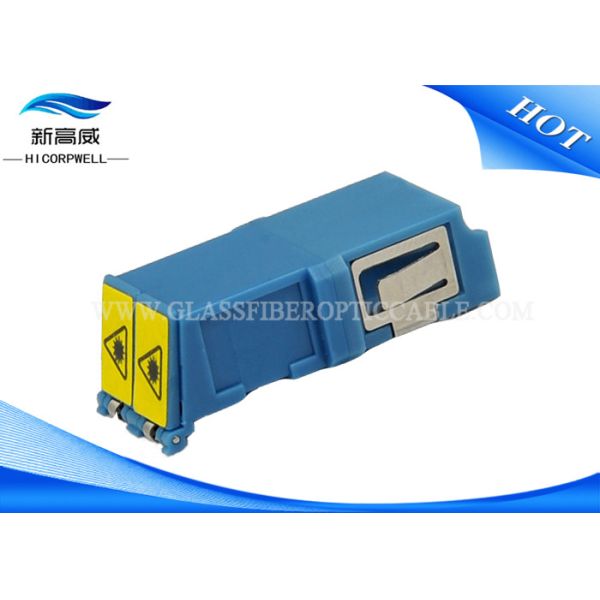 Quality SC UPC Auto Shutter Fiber Optic Adapter , Blue Black Optical Cable Adapter wholesale