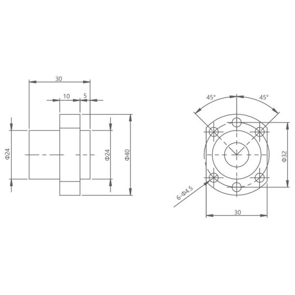 Nema 17 (42mm) hybrid ball screw stepper motor 1.8° Step Angle Voltage 2.1 / 3.7V Current 1A,4 Lead Wires