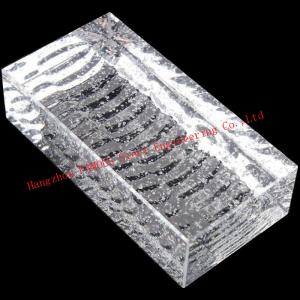Cheap 200x100x50mm Solid Glass Block  Clear Building Decorative Crystal Brick for sale
