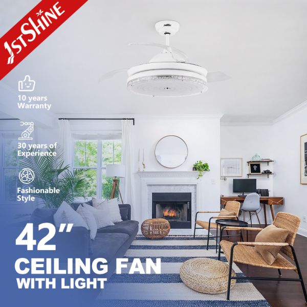 6-Speed Invisible Ceiling Fan with LED Lights and Remote Control 1stshine 3*PC