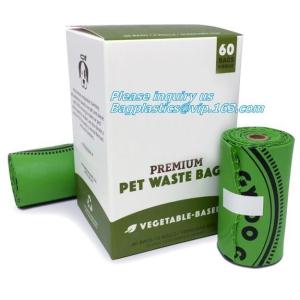 EN13432 BPI OK Compost Home ASTM D6400 Certified Biodegradable Dog Poop Bags,