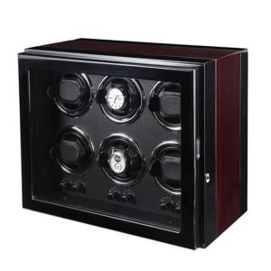 Cheap Luxury Auto Watch Winder Box Safe With 6 Programmable Rotors for sale