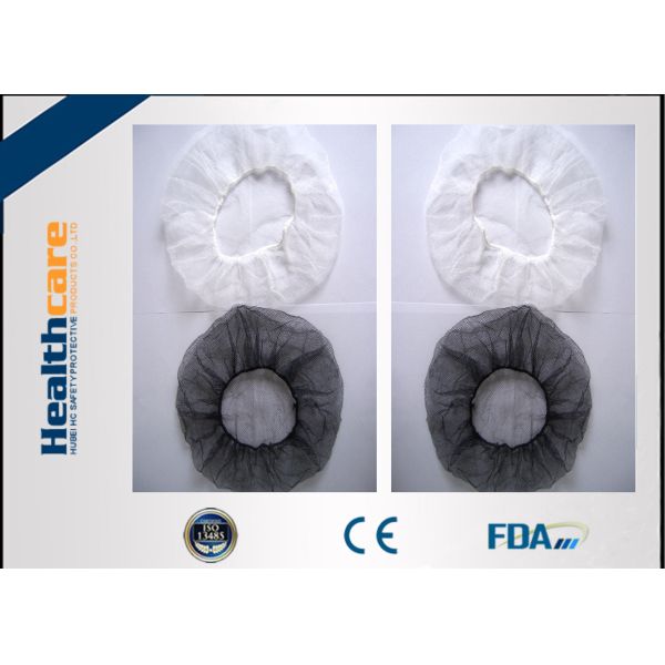 Colored Disposable Surgical Head Covers Net Cap With Single Or Double Ealstic