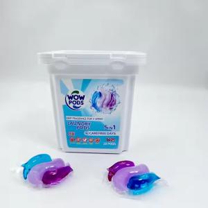 3-in-1 Apparel Laundry Detergent Capsules Liquid 10g/pcs 3 Color Variations For