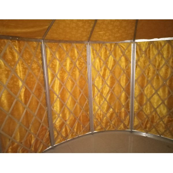 Painted Steel Frame Mongolian Yurt Tent / Round Tent Yurt With Bamboo Structure