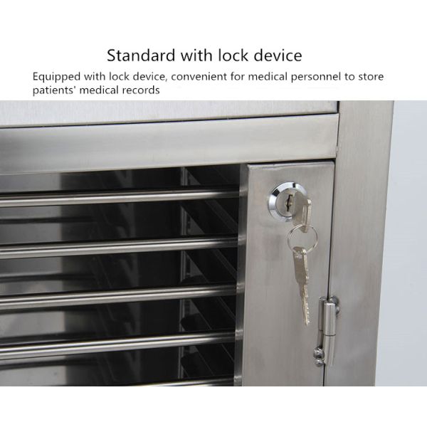 Double Row Medical Record Cabinet Clip Cart Thick 760 * 580 * 1000mm Size