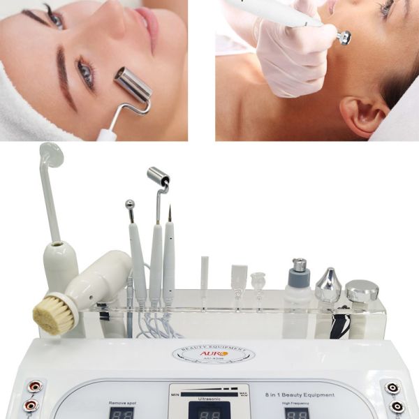 8 In 1 Ultrasonic Multifunctional Facial Machine Galvanic Vacuum Skin Tag Removal