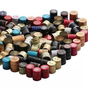 Cheap Non Refillable Bottle Stopper Aluminum Cover Lids With Colorful Ropp Wine Caps for sale