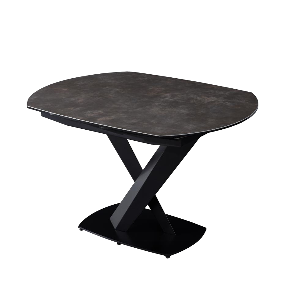 Extendable Black Marble Side Table , Multiscene Modern Dining Room Table