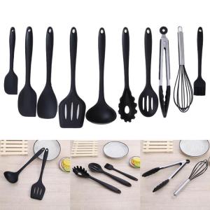 BPA Free Non Stick Cooking Baking 10 Pieces Set Silicone Kitchen Utensils Set