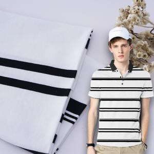 Elastic And Natural And Comfortable And Breathable Striped Knit Fabric For Polo