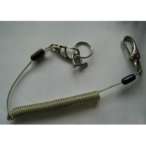 Transparent PU Coated Stainless Steel Wire Inside Tool Coiled Leash Holder w