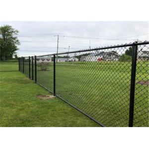 Hot Dipped Galvanized Chain Link Fence Fabric 6 Foot Black Color 9 Gauge