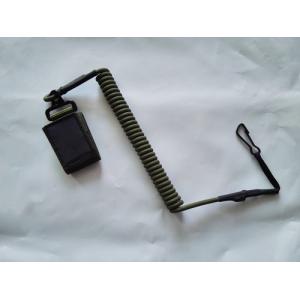 High Security Tactical Pistol Elastic Spring Lanyard w/Belt Velcro and J-Hook