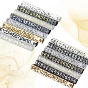 Black Jewellery Price Cubes Display With 3D Digital Watch And Cubic Tag Nail