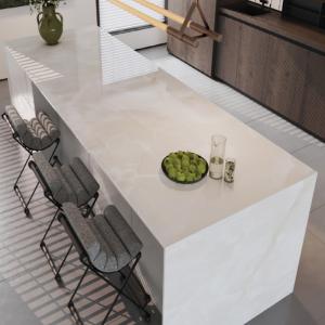 Glazed Marble Look Porcelain Tile for Floor and Wall Design Gray Slab