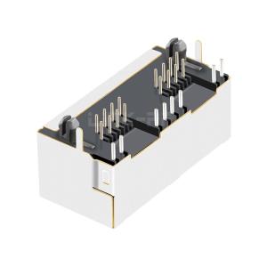 LPJE201AWNL Tab UP Green/Green LED 1X2 Port RJ45 Jack without Integrated