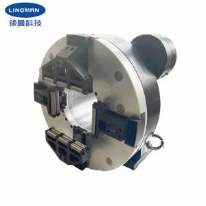 Full Stroke Pneumatic 4 Jaw Rotary Laser Chuck For Fiber Laser Cutting Machine
