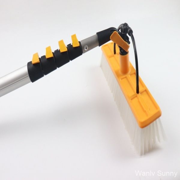 Quality 10 Meters Telescopic Handle Manual Water Spray Brush for Outdoor Solar Panel Cleaning wholesale