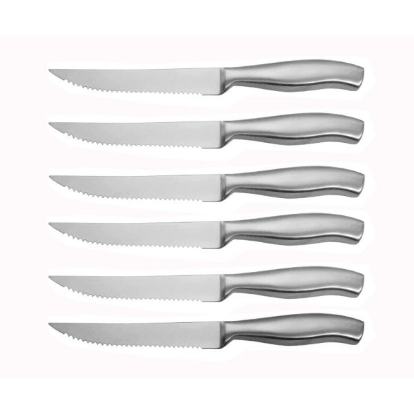 Wholesale 6PCS Sharp Steak Knives With Hollow Handle For Kitchen Gadget