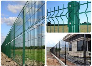 China 4mm Green Pvc Coated Welded Wire Mesh Fence For Park / Garden / Sports Ground Safety on sale