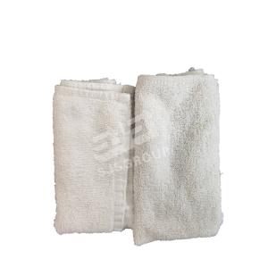 China Super Absorption 100 Cotton white cotton wiping rags Recycled white cotton terry cut rags on sale
