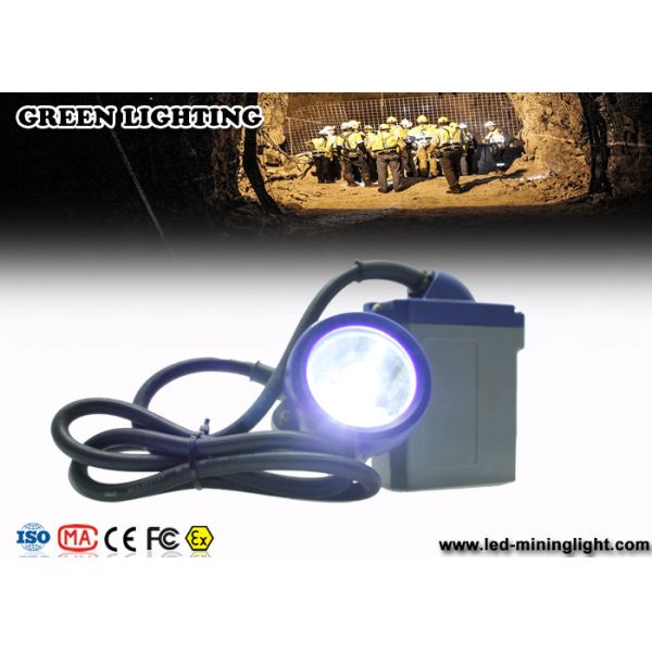 6.6Ah Battery Brass Miners Rechargeable Led Headlight with Blue PC Bezel 10000lux Main LED