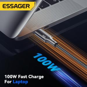 ESSAGER ES-X45 USB C to C Fast Charging Cable PD 100W 5A 1m 2m 3m