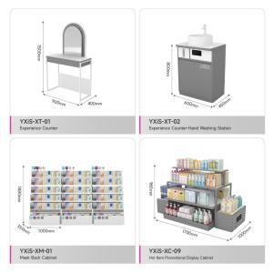 Makeup Display Shelf Integral Back Cabinet With Light-box For Cosmetic Store