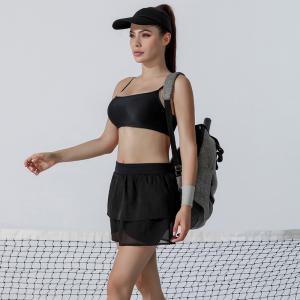 China Custom Womens Golf Clothes Sling Sports Bra And Shorts Skirt Two - Piece High Elastic on sale
