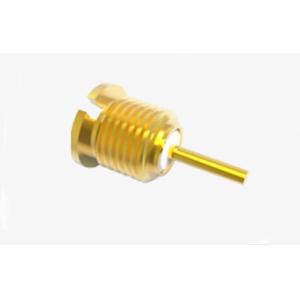 China MCX Female Bulkhead Mount Gold Plated RF Connector With Long Microstrip on sale
