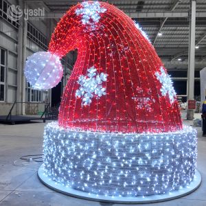 Handmade Christmas hat decorative lanterns are used for Christmas decorations,