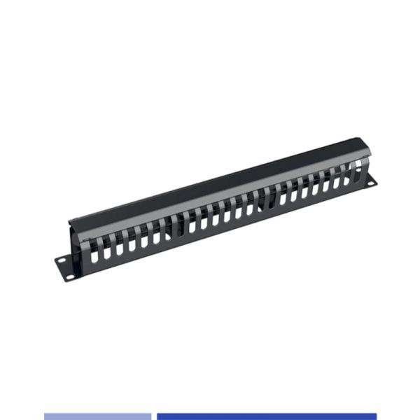 Quality 1U 19" Rack Mount Horizontal Cable Manager With Cover For Data Center wholesale