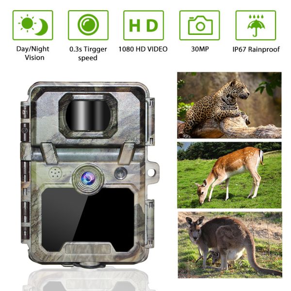 Trail Camera ODM/OEM KW571 waterproof IP67 No-Glow CMOS Sensor 30MP photo 1080P
